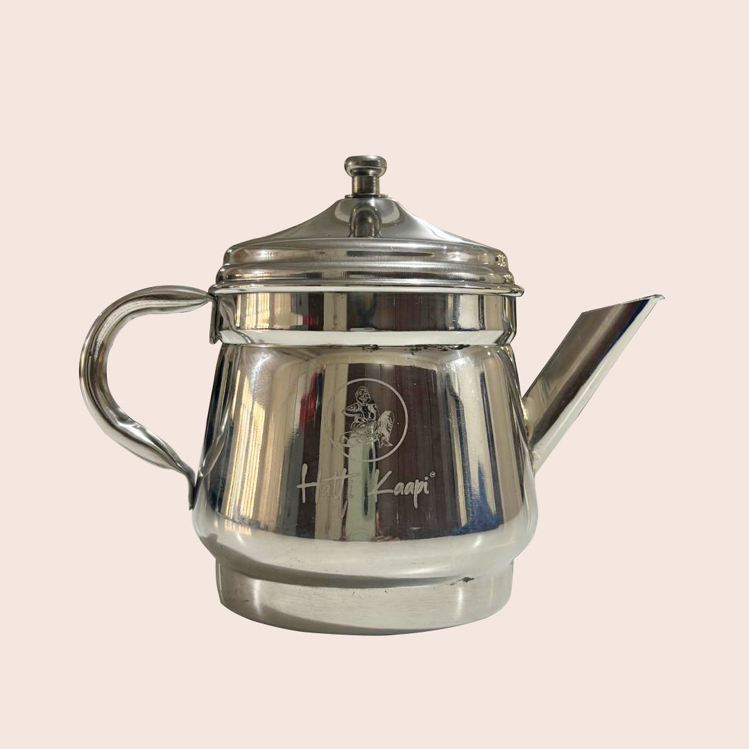 Stainless Steel Coffee Kettle 120ml – Traditional South Indian Coffee Brewing