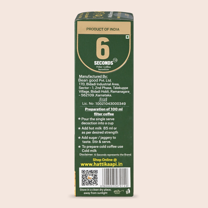 6 Seconds Filter Coffee Decoction-Pack Of 5