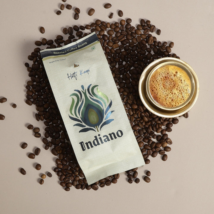 Hatti Kaapi Indiano Roasted Coffee Beans 250g | Whole Bean Coffee