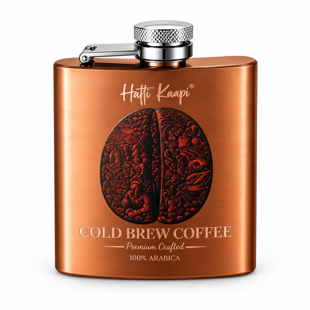 Hip Flask 200ml | Matte Black Stainless Steel | Leak-Proof Cold Brew Flask