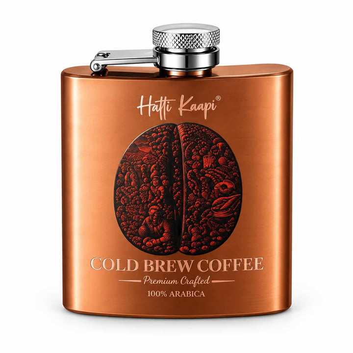 Hip Flask 200ml | Matte Black Stainless Steel | Leak-Proof Cold Brew Flask