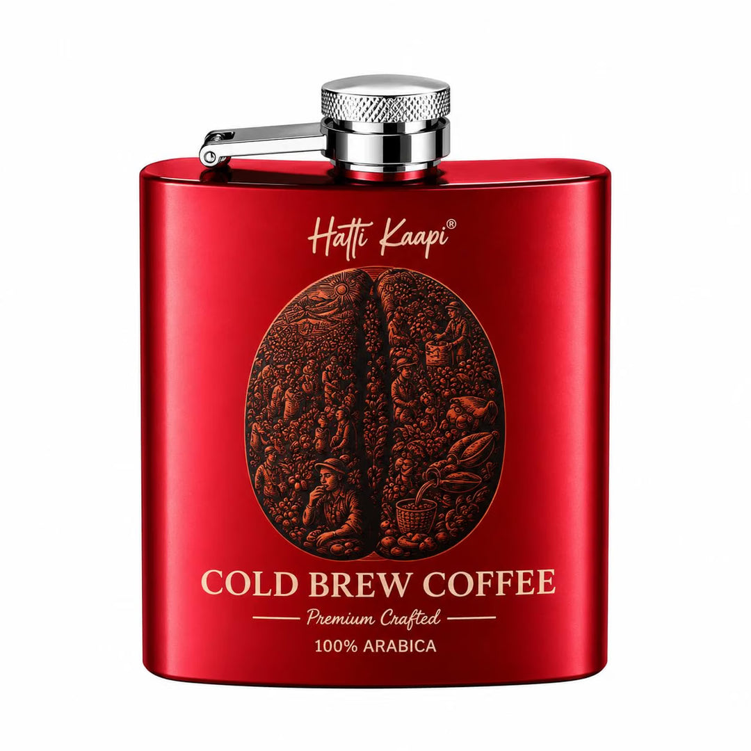 Hip Flask 200ml | Matte Black Stainless Steel | Leak-Proof Cold Brew Flask