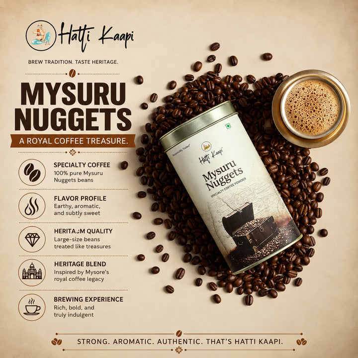 Mysuru Nuggets Specialty Filter Coffee Powder 200g | 100% Pure Coffee