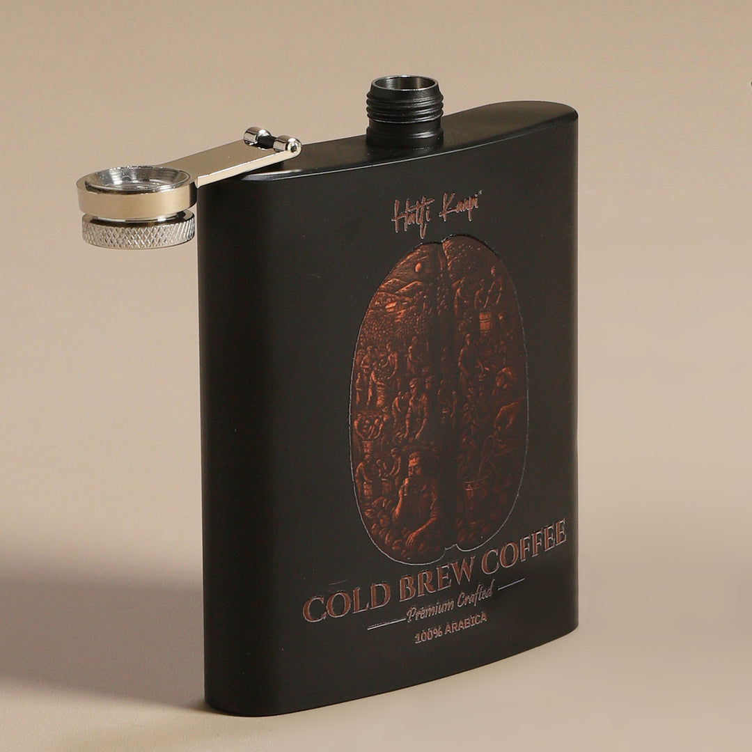 Hip Flask 200ml | Matte Black Stainless Steel | Leak-Proof Cold Brew Flask