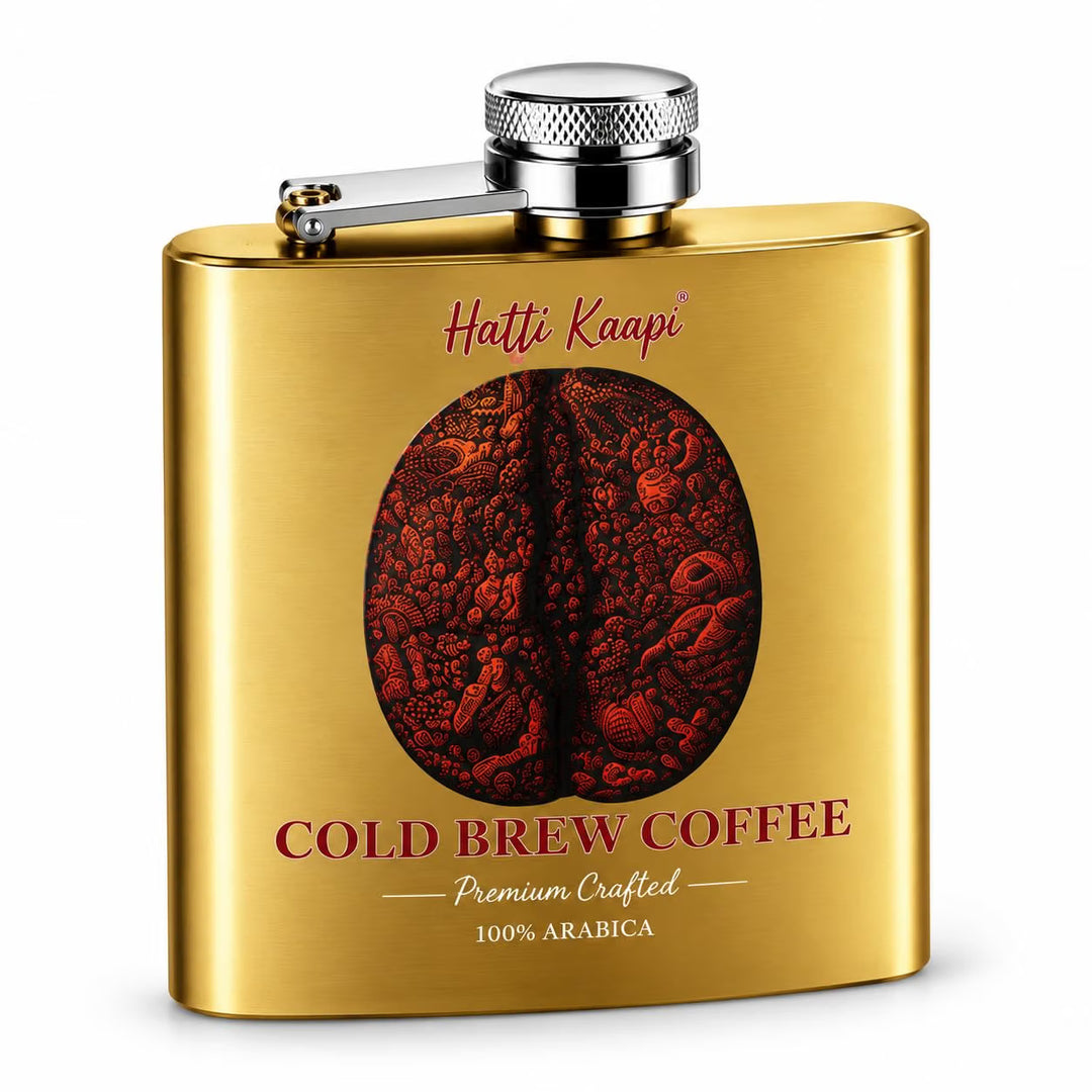 Hip Flask 200ml | Matte Black Stainless Steel | Leak-Proof Cold Brew Flask