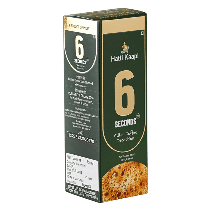 6 Seconds Filter Coffee Decoction-Pack Of 5