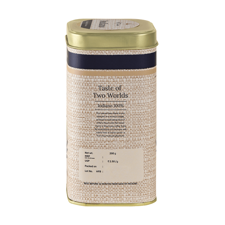 Indiano Roasted Coffee Bean Tin  ( 200 g)