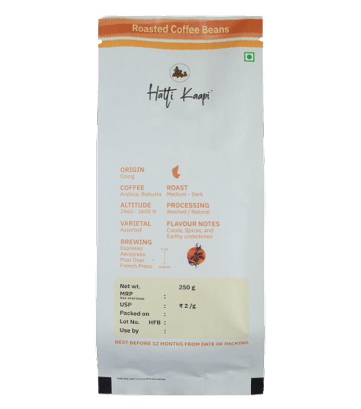 Kodagu Roasted Coffee Beans – 250g