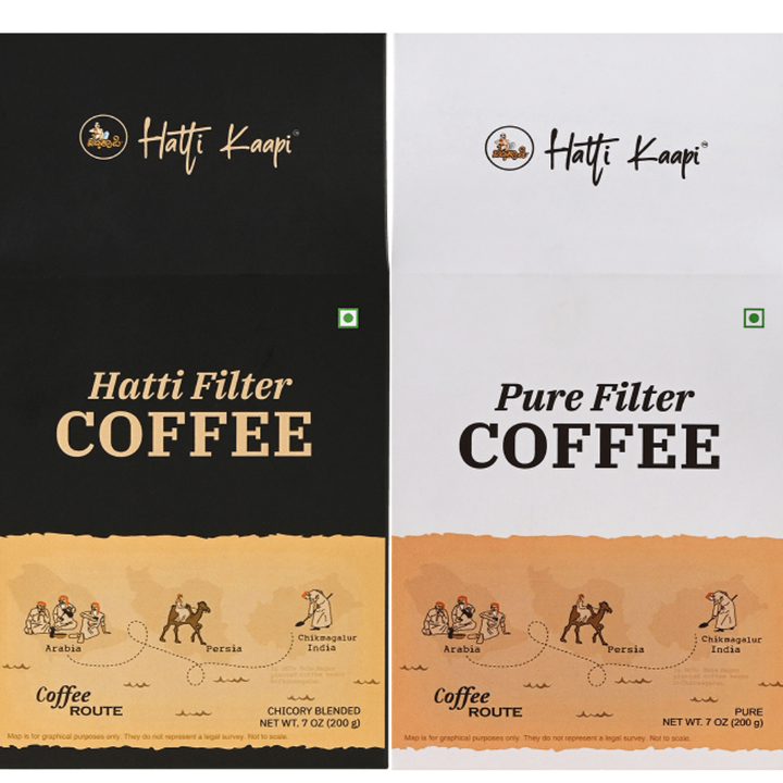 Filter Coffee Combo Pack – 100% Pure & 80:20 Classic Blend