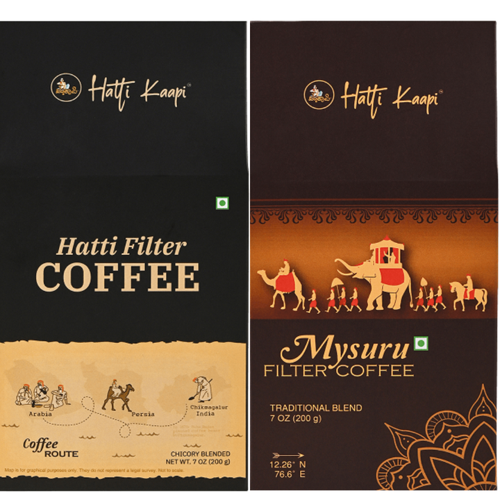 South Indian Filter Coffee Duo – 80:20 Classic + 90:10 Mysore Blend