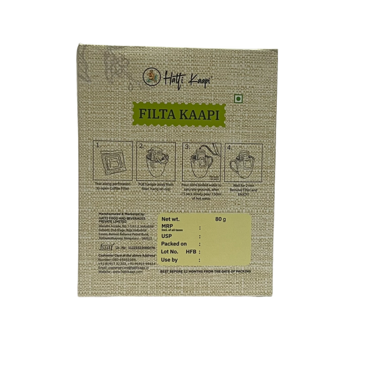 Indiano Filta Kaapi – 10 Drip Filter Coffee Sachets | Authentic South Indian Coffee