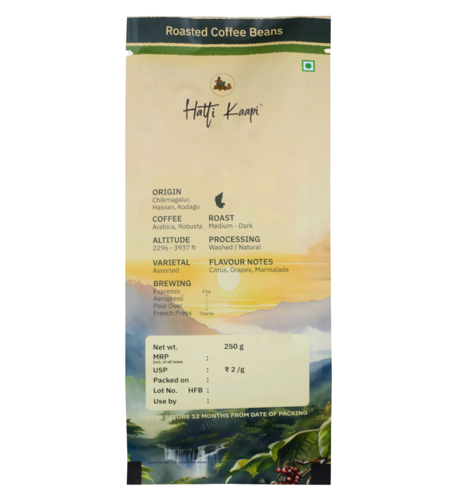 Malnad Days Coffee Beans – 250g | Medium-Dark Roast Blend