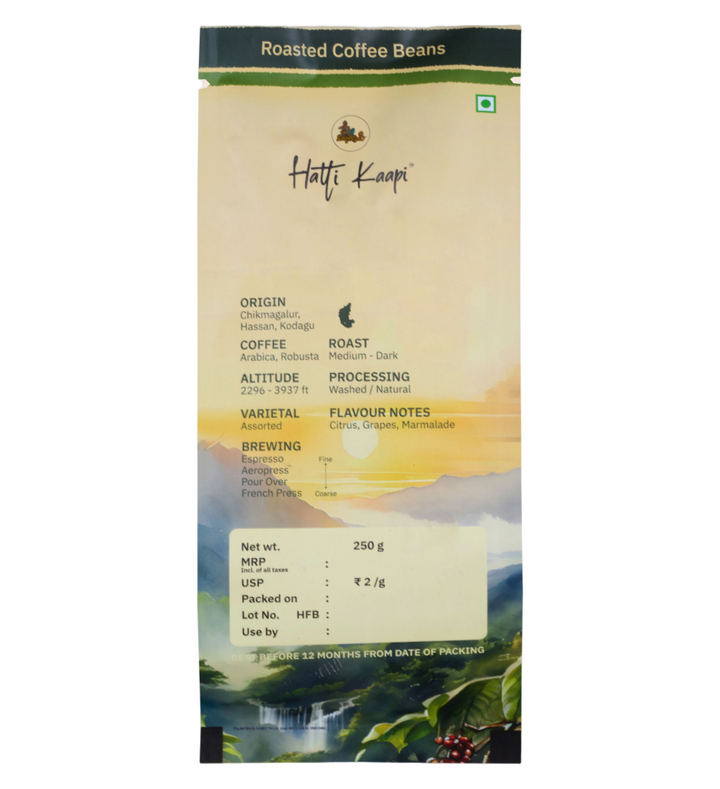 Malnad Days Coffee Beans – 250g | Medium-Dark Roast Blend