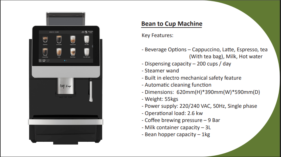 Hatti Kaapi Bean-to-Cup Coffee Machine for Rent