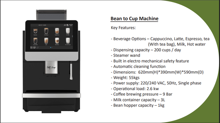 Hatti Kaapi Bean-to-Cup Coffee Machine for Rent